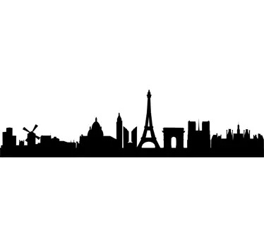 Skyline Paris sticker - TenStickers
