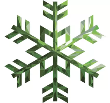 Smaragdgrønt snefnug - TenStickers