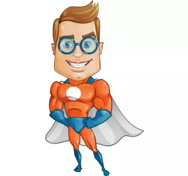 Smart superhelt med et klistermærke - TenStickers