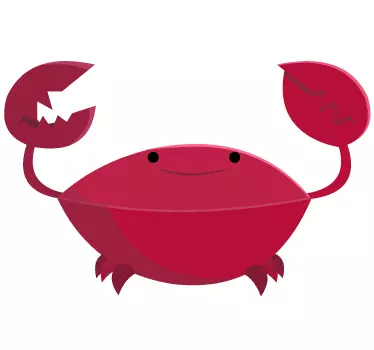 Smilende krabber klistermærke - TenStickers