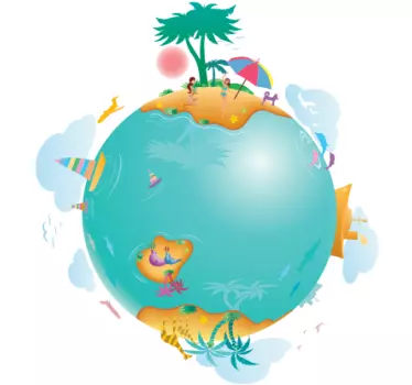 Sommer planet klistermærke - TenStickers