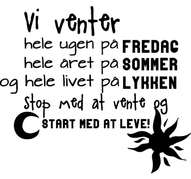 Start med at leve wallsticker - TenStickers
