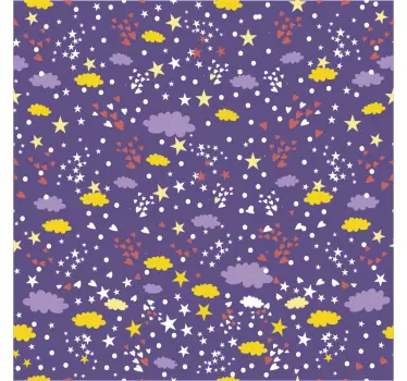 Stjerner og clouds møbler klistermærke - TenStickers