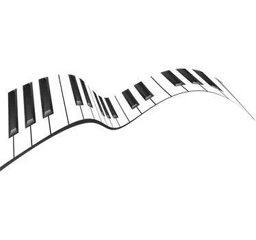 Tastatur musik væg klistermærke - TenStickers