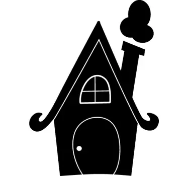 Tavle hus klistermærke - TenStickers