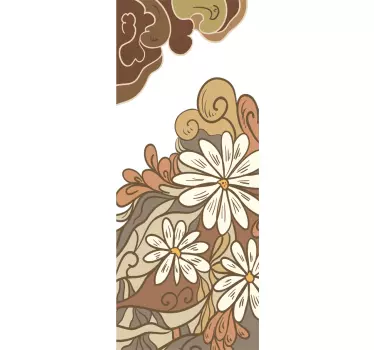 Tegning blomster mærkat - TenStickers