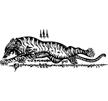 Thai tiger væg klistermærke - TenStickers