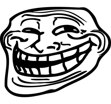 the troll face sticker - TenStickers