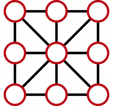 Tic tac toe vinyl klistermærke gulvflise - TenStickers