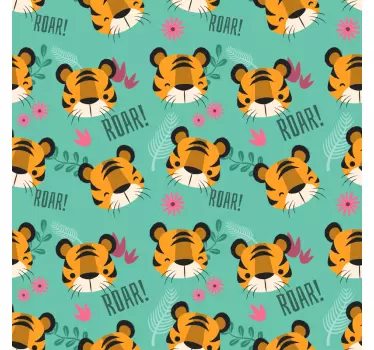 Tigre hoveder møbel klistermærke - TenStickers