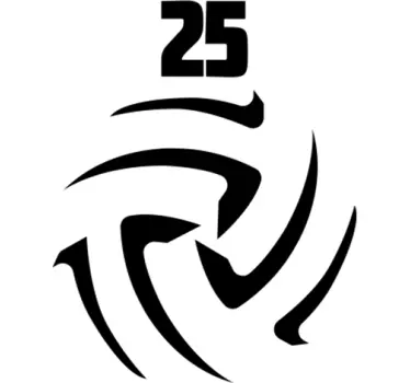 Tilpasses volleyball nummer klistermærke - TenStickers