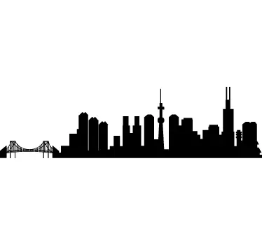 Tokyo skyline vægklistermærke - TenStickers