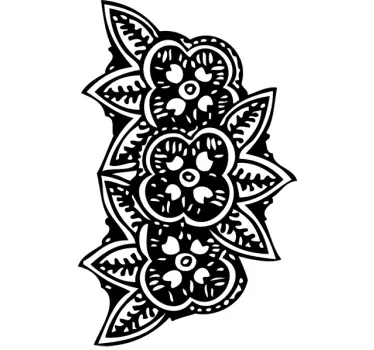 Tre indiske blomster mærkater - TenStickers