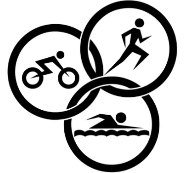 Triathlon ikoner sports klistermærke - TenStickers
