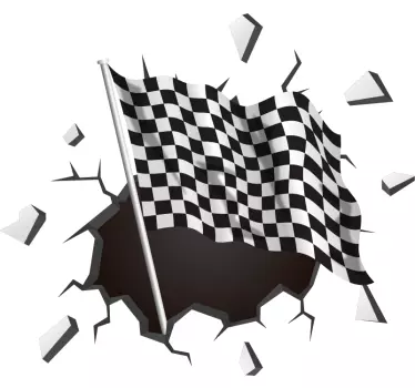 Racing målflag wallsticker - TenStickers