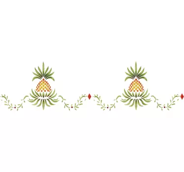 Tropisk ananas vægklistermærke - TenStickers