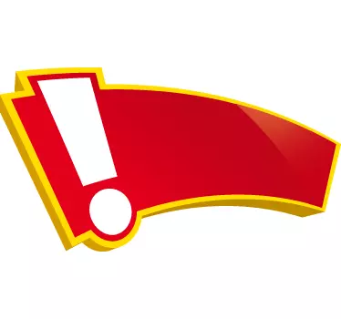 Salg udråbstegn vindue klistermærke - TenStickers