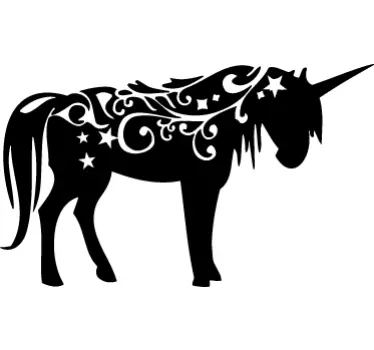 Unicorn vægklistermærke til børn - TenStickers