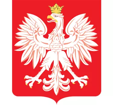 Våbenskjold af poland flag dekal - TenStickers