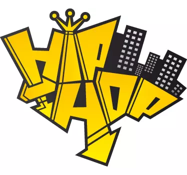 Vægklistermærke med hiphop-farve - TenStickers