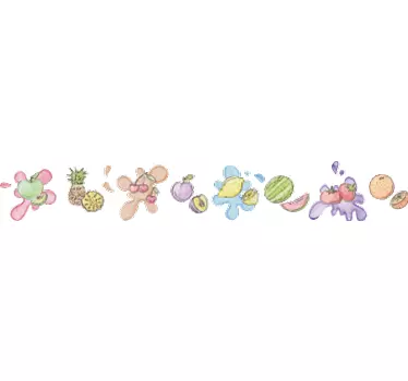 Vandfarvet frugt wallsticker - TenStickers