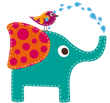Vanding fugl elefant væg klistermærke - TenStickers