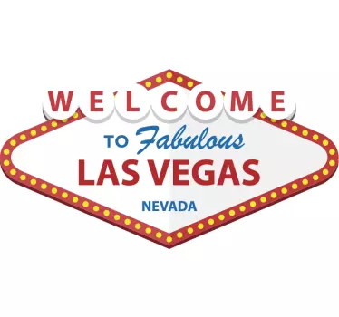Velkommen til las vegas hjemmeplade klistermærke - TenStickers