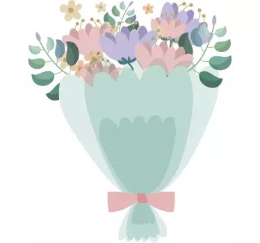Vintage blomster hjemmemur klistermærke - TenStickers