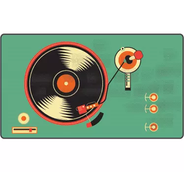 Vinyl pladeafspiller laptop klistermærke - TenStickers