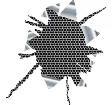 Visuelle effekter af metalhul vægoverføringsbillede - TenStickers