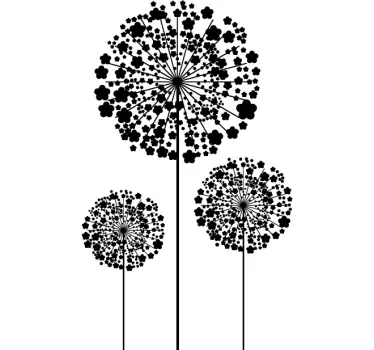 Wallstickers planter mælkebøtter - TenStickers