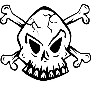 Wallstickers sejt dødningehoved - TenStickers