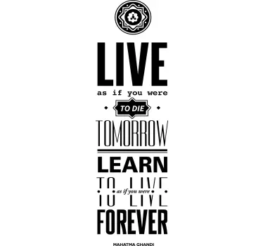 Wallstickers tekst Gandhi - TenStickers