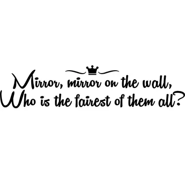Wallstickers tekst mirror on the wall - TenStickers