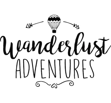 "wanderlust eventyr" + luftballonvæg indretning - TenStickers