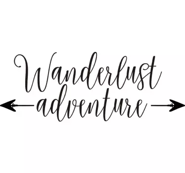 "wanderlust adventure" vægmærkat - TenStickers