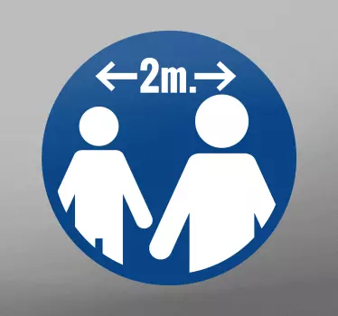 2 meter klistermærke til afstand - TenStickers