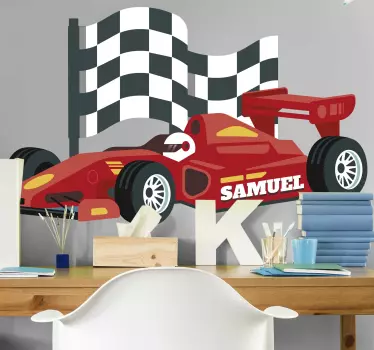 24 timers le mans illustration vægkunstmærkat - TenStickers