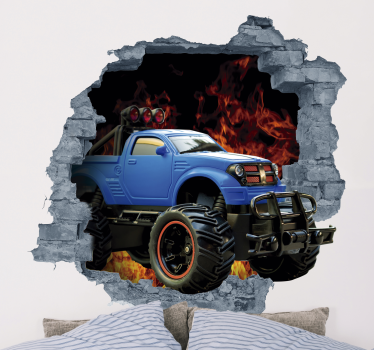 3d bil mærkat - TenStickers