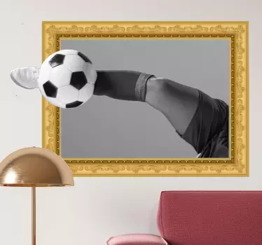 3d fodbold ramme mærkat - TenStickers