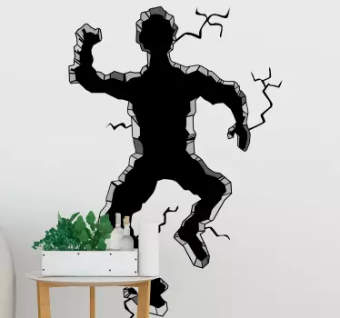 3d mændhull hjemme vægklistermærke - TenStickers