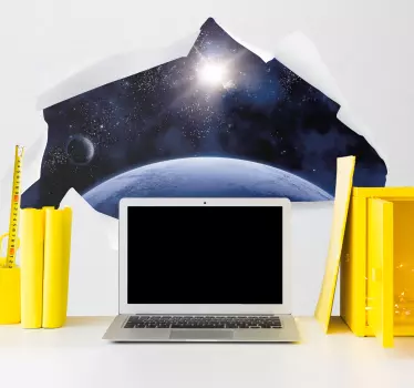 3d univers vinyl klistermærke gulvflise - TenStickers
