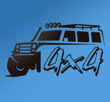 4x4 tekstbil mærkat - TenStickers