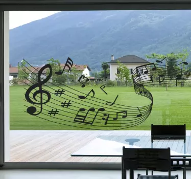 Musiknoter vægoverføringsbillede - TenStickers