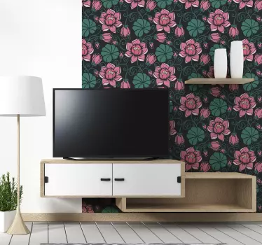 Blomster vinstokke møbeldekorationer - TenStickers