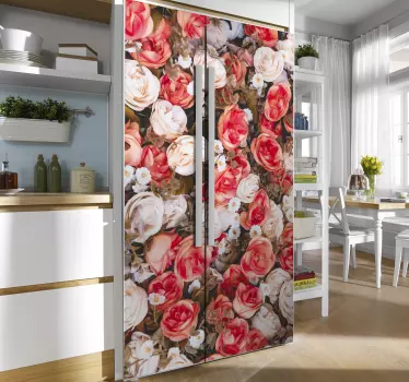 Klistermærke med opvaskemaskine med blomster - TenStickers