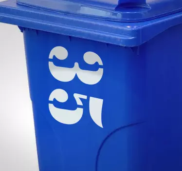 Container husnummer stikcer - TenStickers
