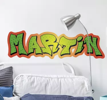 Graffiti stil tilpasses cykel navn klistermærke - TenStickers