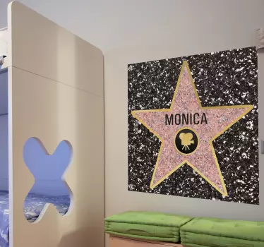 Personlig hollywood-stjerne gulvklistermærke - TenStickers