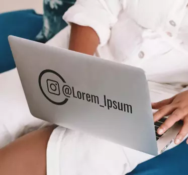 Personlig instagram vindue navn klistermærke - TenStickers